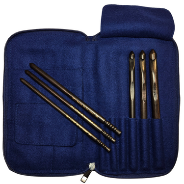 Infinity | Juego de agujas de crochet | Ébano | Tallas J, K, L, M, N, O | Con estuche personalizado